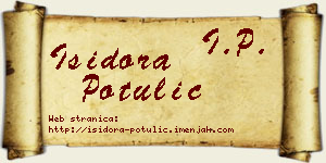 Isidora Potulić vizit kartica